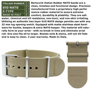#12132 A-2TR Field Pro GMT, Black dial - Bertucci Khaki Italian Rubber NATO Band