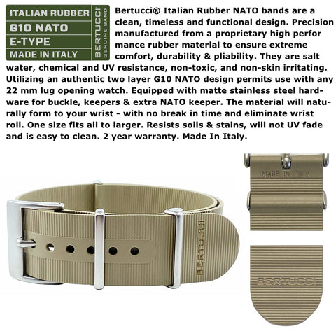 #12132 A-2TR Field Pro GMT, Black dial - Bertucci Khaki Italian Rubber NATO Band