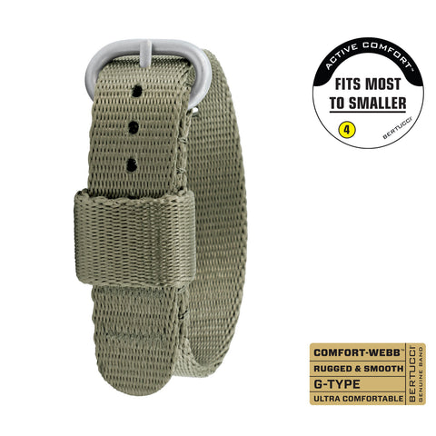 #349S SHORT - Field Drab Comfort-Webb™ webbing band, 5/8" - 17 mm size for M-1 & M-2 Cases, 1/4" less than standard length - Original MSRP $24