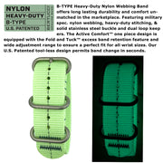 #11128 DX3® Plus™ Glow - White w/ Green Dial, Glow w/ Vintage Drab™ Dash Line™ Nylon Band