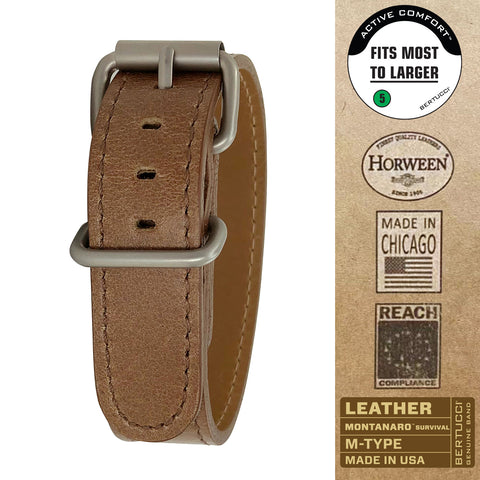 #358M - Legacy™ Horween® leather w/ matte hardware, 3/4" - 19 mm size for A-1 & C-1 Cases, Original MSRP $85