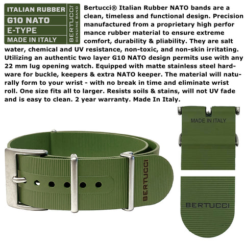 #11604 A-2RA RETROFORM NATO™ - Black Dial, Vintage Olive Italian Rubber Band