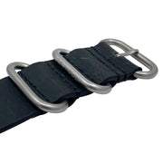 #377BD DuraForm™ Slate Black Horween® Leather Band w/ matte hardware, 7/8" - 22 mm size for A-2, A-3, A-6, A-7, D-1, D-3 & B-1 Cases, Original MSRP: $65