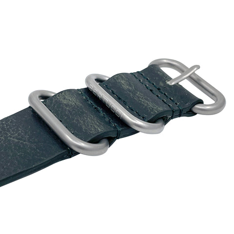 #379BD DuraForm ™ Defender Olive Horween® Leather Band w/ matte hardware, 7/8" - 22 mm size for A-2, A-3, A-6, A-7, D-1, D-3 & B-1 Cases, Original MSRP: $65