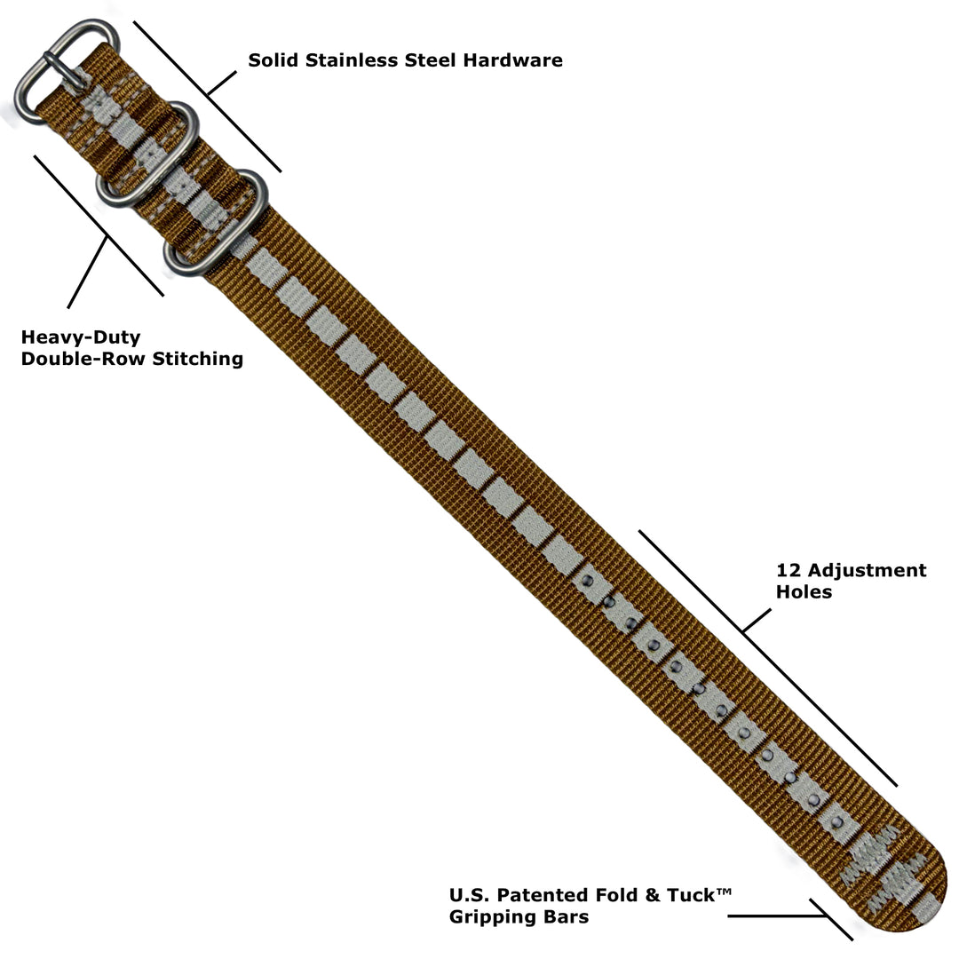 DX3® EDGE™ - Terracotta Super Dash Line™ Nylon Band - #11164
