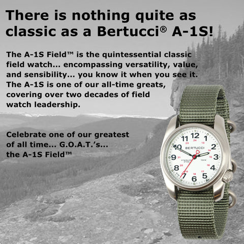 #10022 A-1S Field™ - White Dial, Black Nylon Band
