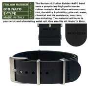 #13803 A-3PS Solar Field Italia - Black w/ Black G10 NATO Italian Rubber Band