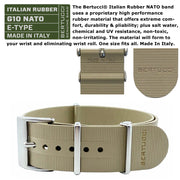 #13804 A-3PS Solar Field Italia - Black w/ Bertucci Khaki G10 NATO Italian Rubber Band