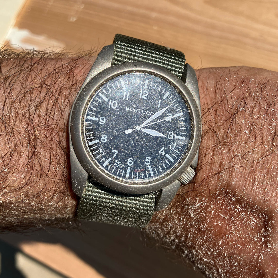 13904 A-4TS AERO™ Solar - Black dial, Foliage Survival Leather +
