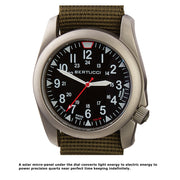 #13907 A-4TS Super Yankee™ Solar - Black dial, Desert Rough-Out Leather + Webbing Band