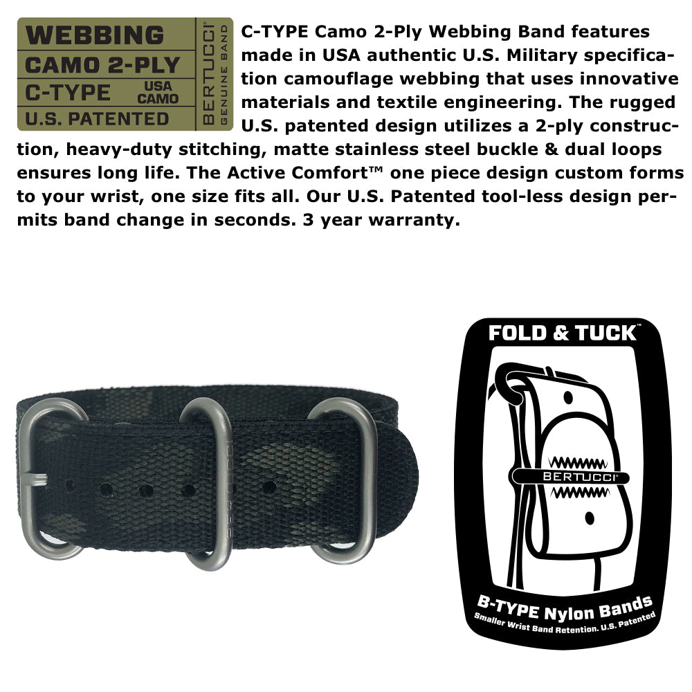 DX3® CAMO™ Black dial, Black Multicam webbing band #11136