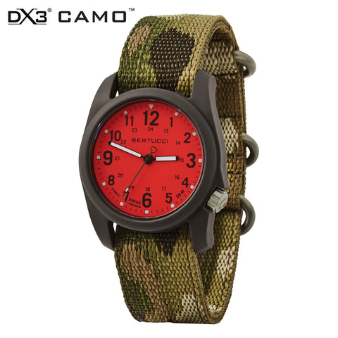 #11145 DX3® Camo™ - Blaze dial, w/ 64MC Multicam webbing band