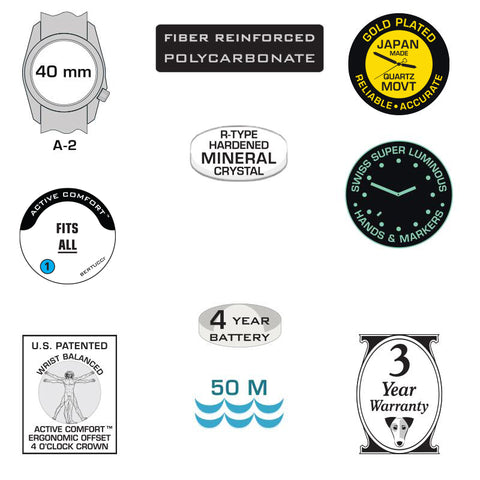 #11119 DX3® Field™ - Base Camp Enzo™ Dial, Base Camp Orange™ Nylon Band