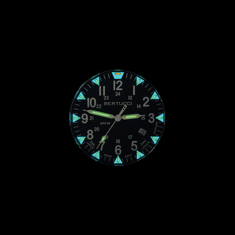 #13480 A-4T Super Yankee Illuminated, Black Dial w/ Black Nylon Band