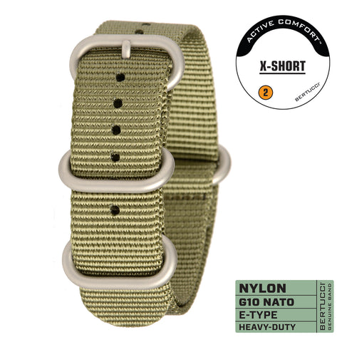 #187NS SHORT - NATO Drab w/ matte hardware, 7/8" - 22 mm size for A-2, A-3, A-6, A-7, B-1 & D-3 Cases, Original MSRP $28