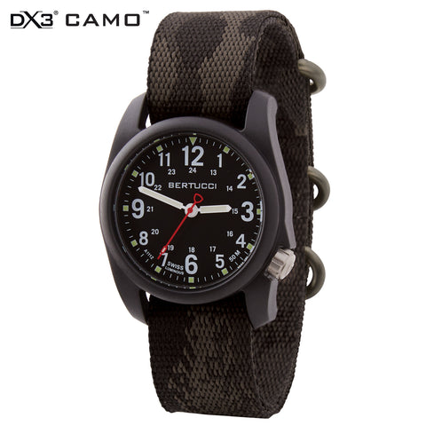 11136 DX3® CAMO™ Black dial, Black Multicam webbing band