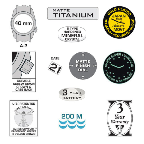Certified Pre-Owned A-2T Original Classic #12121CA, Titanium Case, A Grade - MSRP $175