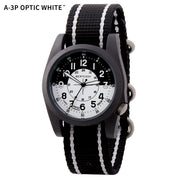 #13394 A-3P Optic White™ Black - Optic White dial, Black w/ Optic White Pro-Stripe™ nylon band