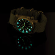 #13483 A-4T Super Yankee Illuminated, Black Dial w/ Coyote Nylon Band