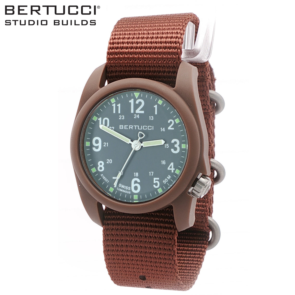 #11110SB3 - DX3® Field™ - Vintage Drab™ dial, Dk. Khaki case, Rust Nyl ...