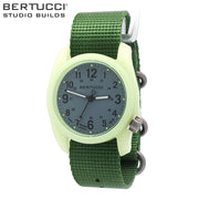 #11108SB1 - DX3® Plus - Vintage Drab™ dial, Glow Case - Jungle Green Nylon Band