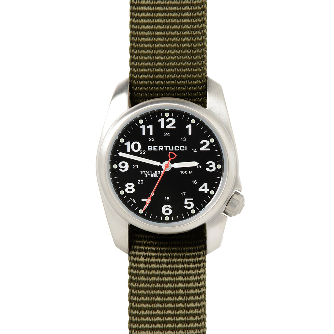 10112 A-1S Field™ - Black Dial, Defender Olive™ Nylon Band 