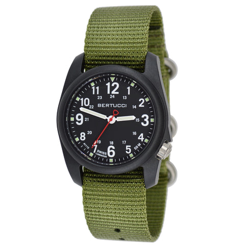 #11016 DX3® Field™ - Black Dial, Forest Nylon Band