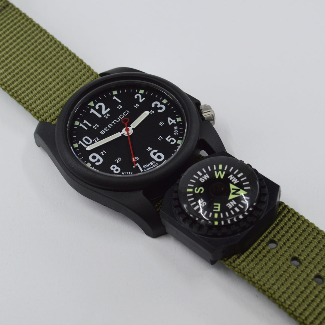 DX3® Compass™ - Black Dial, Forest Nylon Band #11103