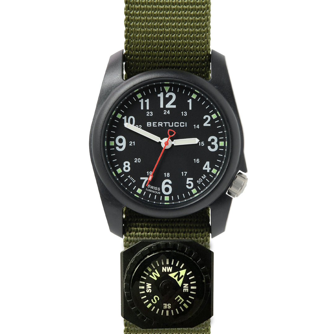 11103 DX3® Compass™ - Black Dial, Forest Nylon Band
