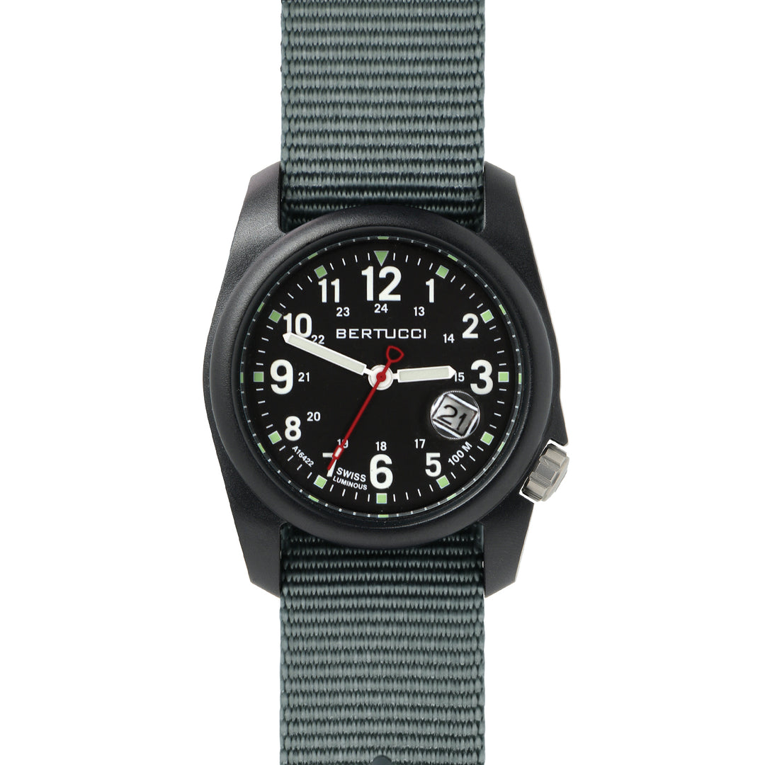 PROTOTYPE OPTION MCRSS／BARRISTER NYLON 11201 DX3® SUPER™ - Black w/ Vintage Drab™ Nylon Band