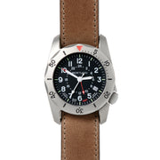 #12120 A-2TR Field Pro GMT, Black dial - Legacy Horween® Leather Band