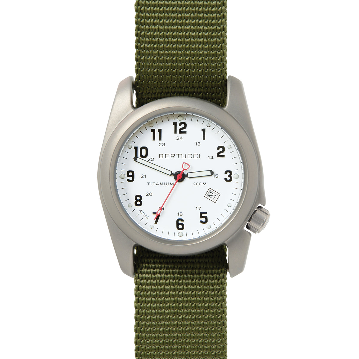 12121 A-2T Original Classic - White w/ Forest Nylon Band