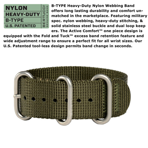#14135 B-1T Titanium Field, Mediterranean Khaki Dial w/ Defender Olive Nylon Band - Collectors Corner Circa 2004