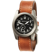 #13335 A-11T Americana - Black Dial w/ American Tan Horween Leather Band