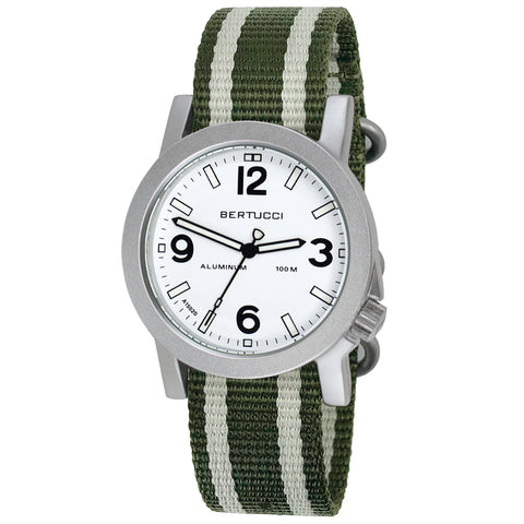 #16521 A-6A Experior Tempo™ - White dial- Olive w/  Caprili Stone™ Pro-Stripe™ band, Original MSRP $135