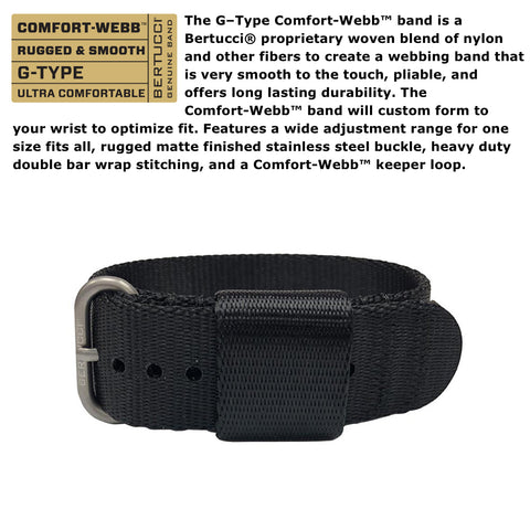 #10500 A-1R Field Comfort™ - Black Dial, Black Comfort-Webb™ Band