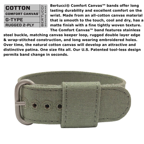 #11090 DX3® Canvas™ - White Dial, Spruce Comfort Canvas™ Band