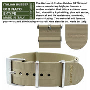 #12132 A-2TR Field Pro GMT, Black dial - Bertucci Khaki Italian Rubber NATO Band
