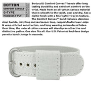 #11105 DX3 Canvas - Beach Watch™ - White w/ Ombra Brown™ Dial, Natural Cotton Comfort Canvas™ Band