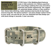#11112 DX3® Camo™ - Stone Dial, Digicam C-Type Camo Webbing Band