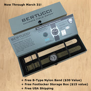 #11512FB A-2S Vintage Black™ - Black dial, Defender Drab™ Nylon Band + Free Band