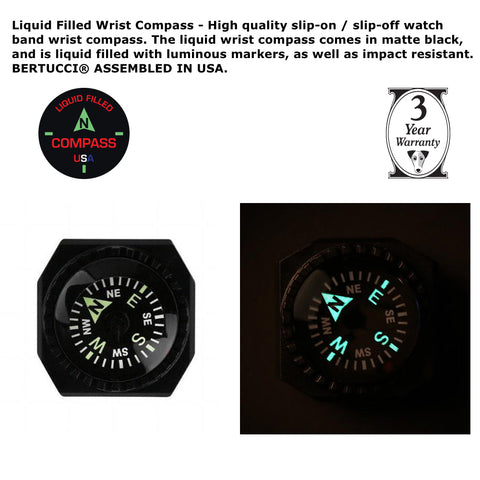 #11103 DX3® Compass™ - Black Dial, Forest Nylon Band