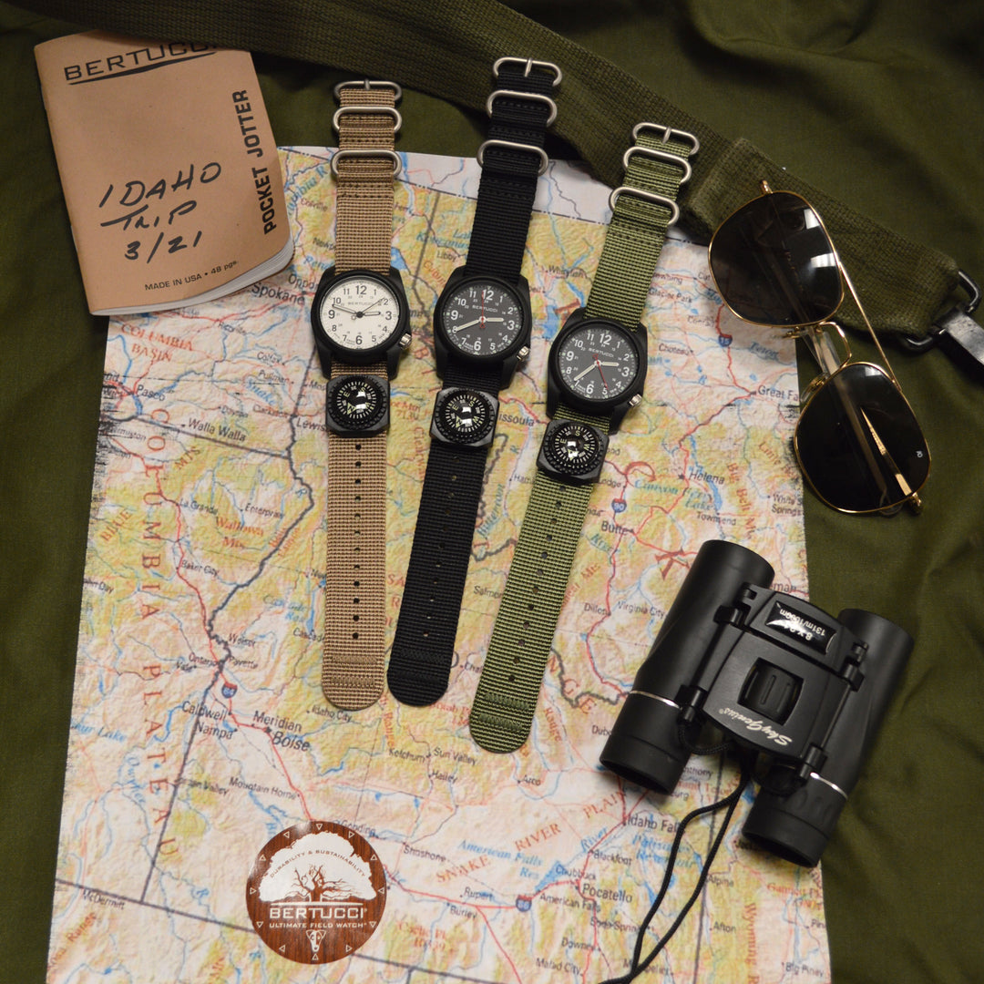 11104 DX3® Compass™ - Stone Dial, Coyote Nylon Band