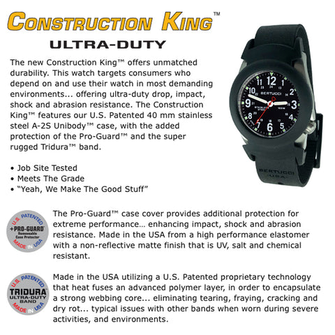 #11114 A-2S Construction King™ - Black dial, Black Tridura™ Band + Black Pro-Guard™