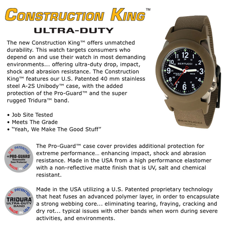 11116 A-2S Construction King™ - Black dial, Coyote Tridura™ Band +